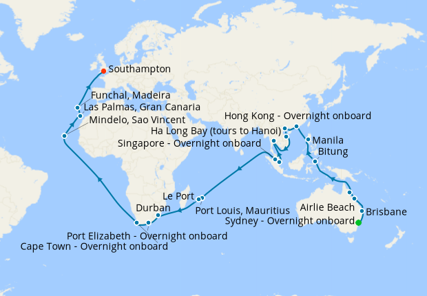 Cruise Itinerary Map