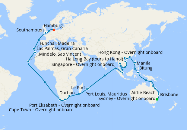 Cruise Itinerary Map