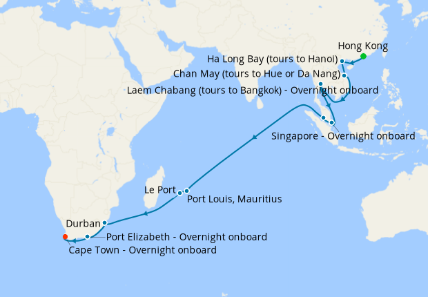 Cruise Itinerary Map