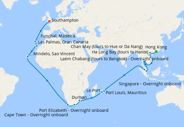 Cruise Itinerary Map