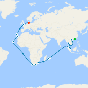 Hong Kong to Hamburg