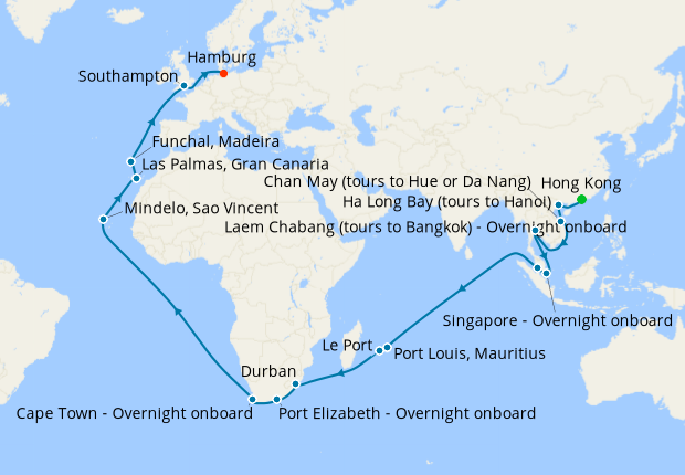 Cruise Itinerary Map
