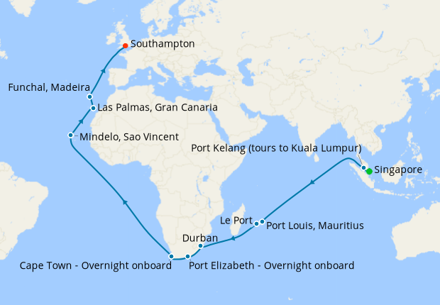 Cruise Itinerary Map