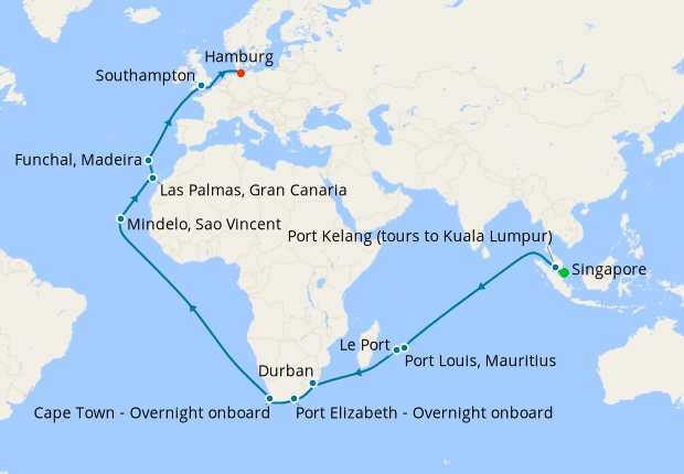 Cruise Itinerary Map