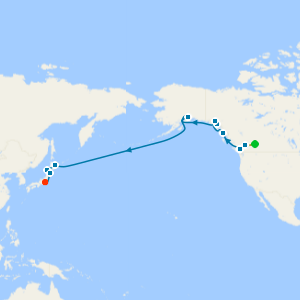 GoldLeaf Rocky Mountaineer from Banff to Vancouver & Hubbard Glacier to Mount Fuji from Vancouver.