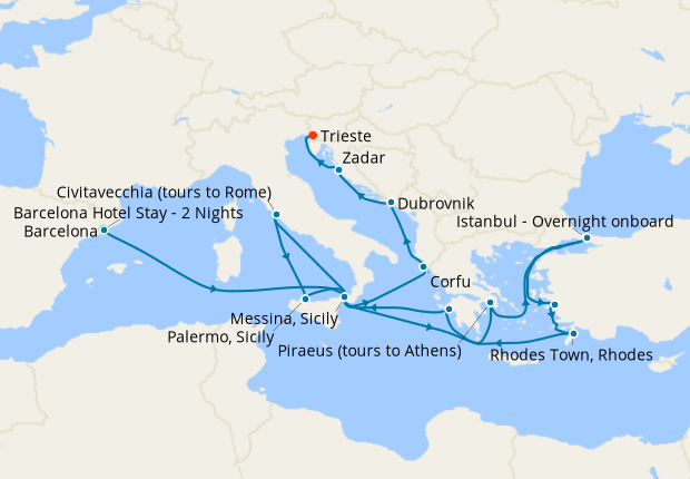 Cruise Itinerary Map