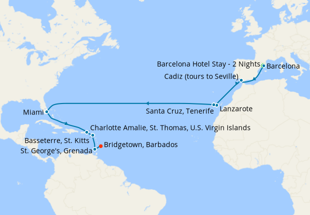 Cruise Itinerary Map