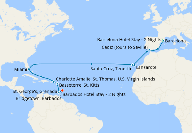 Cruise Itinerary Map