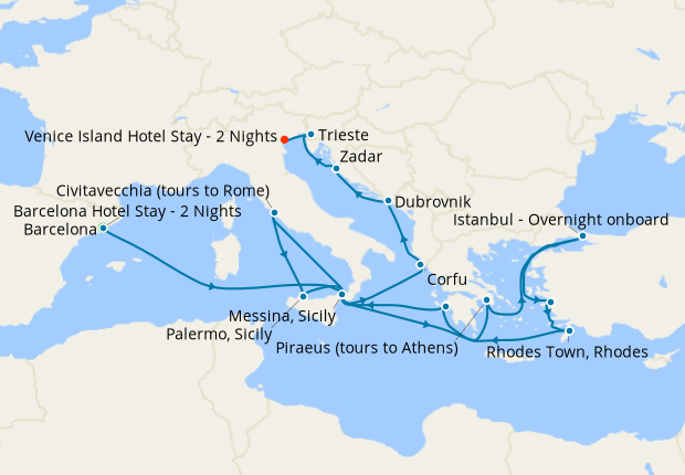 Cruise Itinerary Map