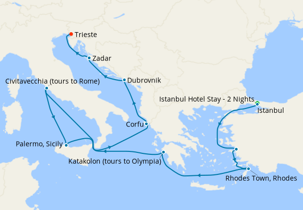 Cruise Itinerary Map