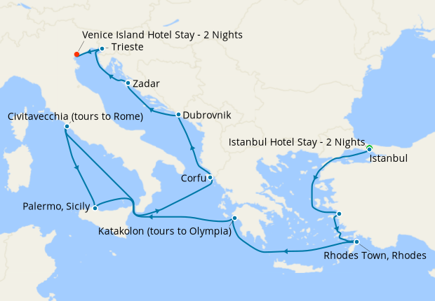 Cruise Itinerary Map