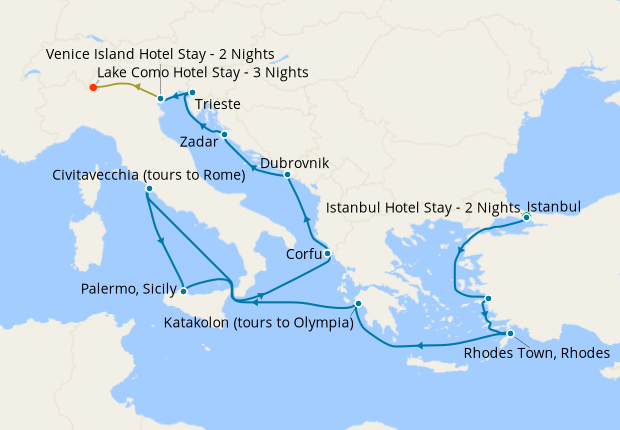 Cruise Itinerary Map
