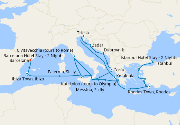 Cruise Itinerary Map
