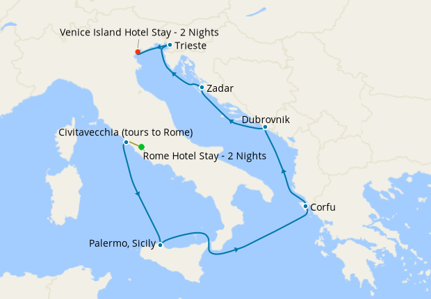 Cruise Itinerary Map