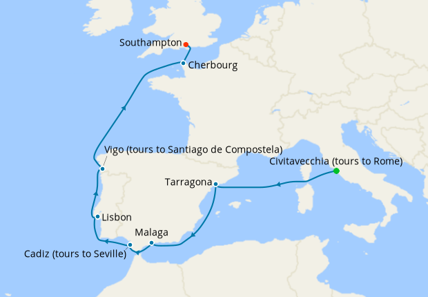 Cruise Itinerary Map