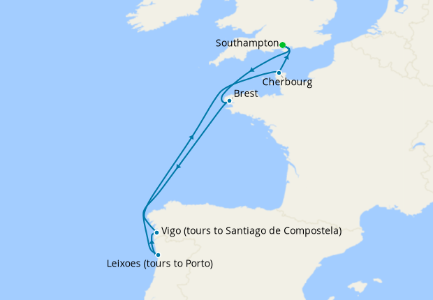 Cruise Itinerary Map