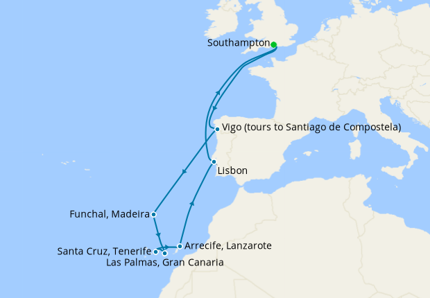 Cruise Itinerary Map