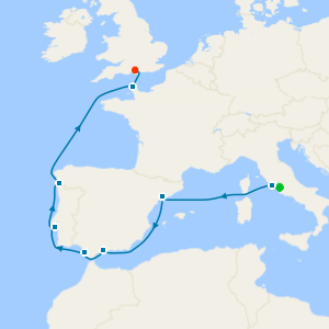 Spain, Portugal & France to Southampton with Rome Stay