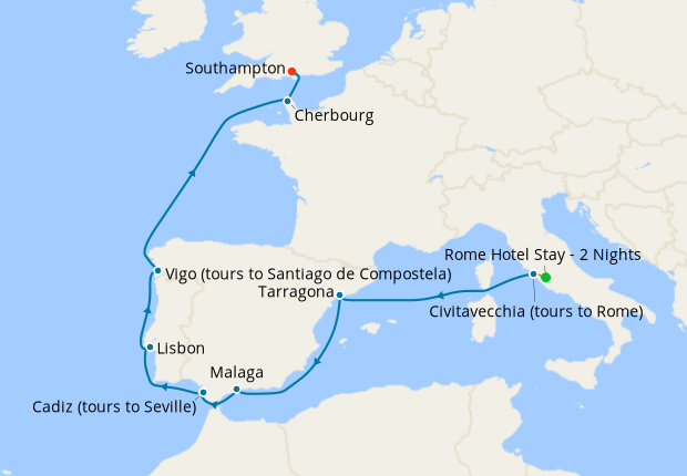 Cruise Itinerary Map