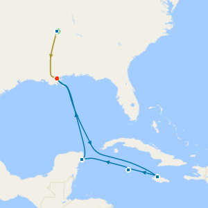 Music Cities of the Deep South with Tours & Western Caribbean Cruise from New Orleans