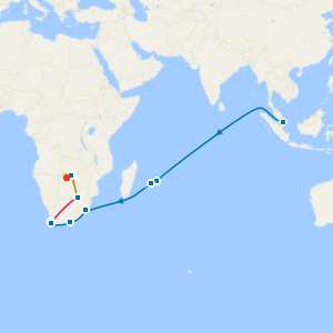 Cape Town, Pretoria, Rovos Rail & Victoria Falls Land Tour from Singapore