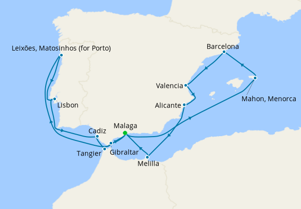 Cruise Itinerary Map