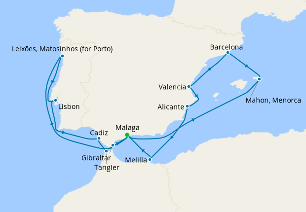 Cruise Itinerary Map