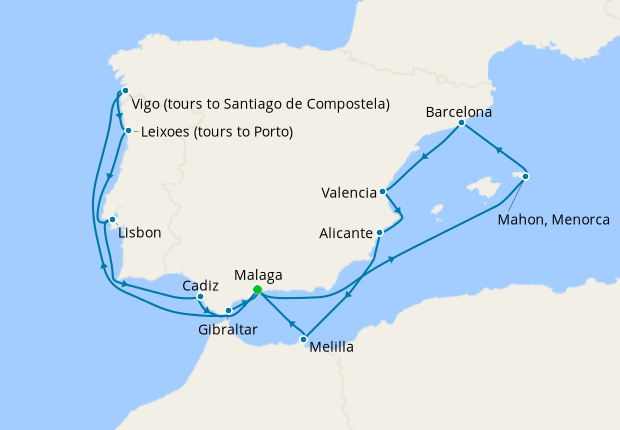Cruise Itinerary Map