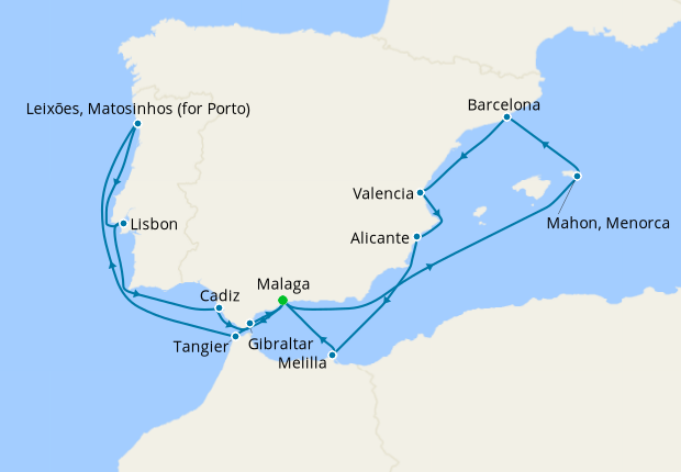 Cruise Itinerary Map