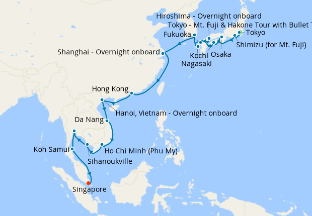 Cruise Itinerary Map