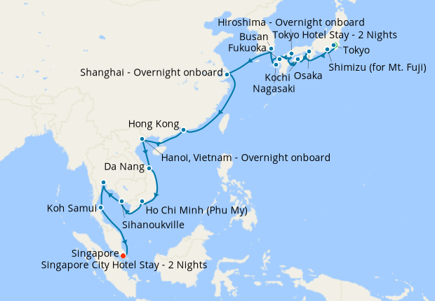 Cruise Itinerary Map