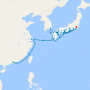Hong Kong, Shanghai, Nagasaki, Hiroshima & Grand Japan to Tokyo with Stays