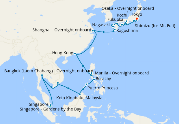 Cruise Itinerary Map