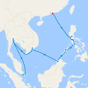 Singapore, Thailand, Vietnam, Malaysia to Hong Kong with Stays