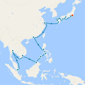 Singapore, Thailand, Malaysia & China to Tokyo with Stays