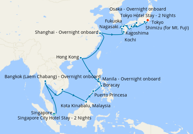 Cruise Itinerary Map