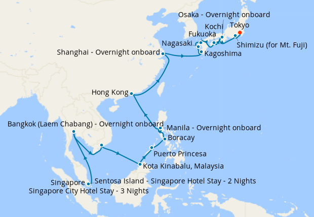 Cruise Itinerary Map