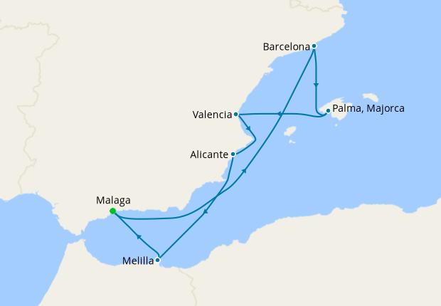 Cruise Itinerary Map