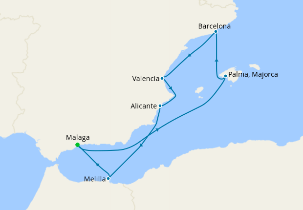 Cruise Itinerary Map
