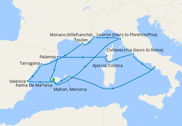 Cruise Itinerary Map
