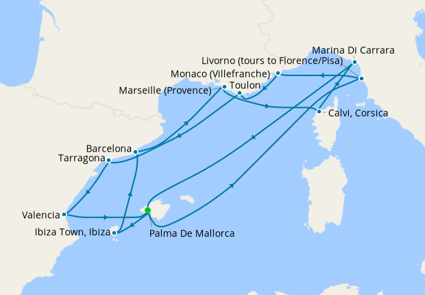Cruise Itinerary Map