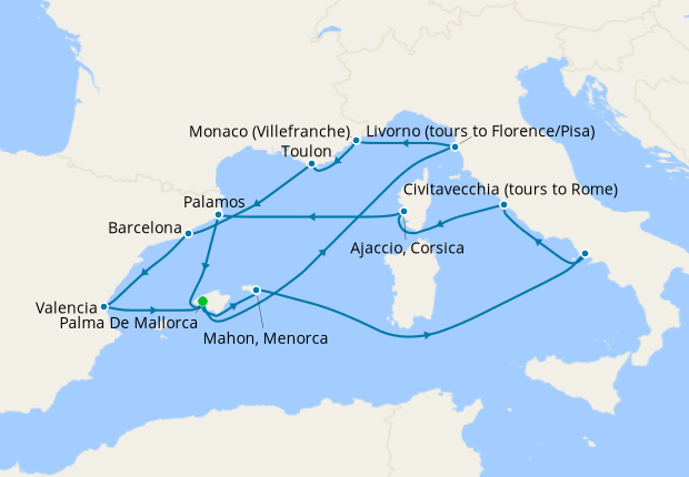 Cruise Itinerary Map