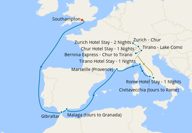 Cruise Itinerary Map
