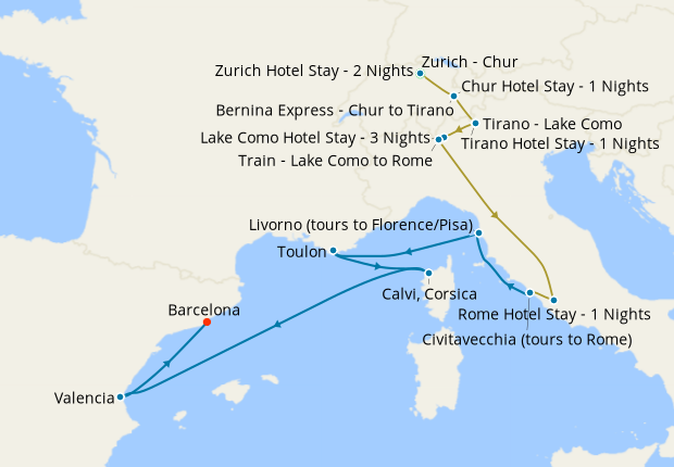 Cruise Itinerary Map
