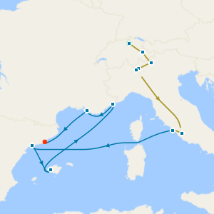 Swiss & Italian Rail Adventure inc. Bernina Express Train & Lake Como with Western Mediterranean from Civitavecchia