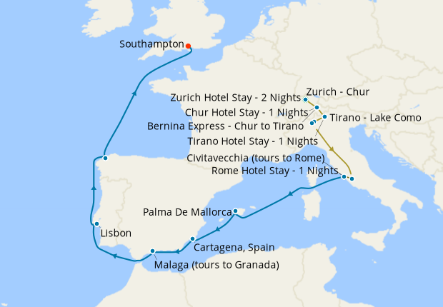Cruise Itinerary Map