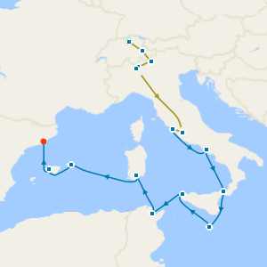 Swiss & Italian Rail Adventure inc. Bernina Express Train & Lake Como with Mediterranean Isles from Rome