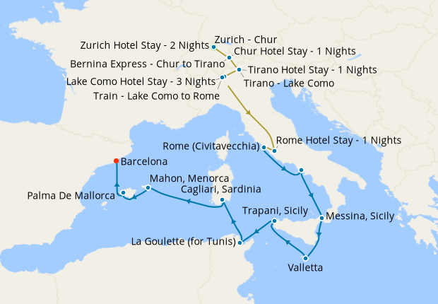Cruise Itinerary Map