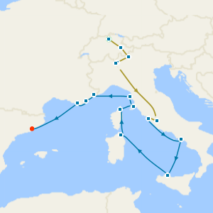 Swiss & Italian Rail Adventure inc. Bernina Express Train & Lake Como with Italy & France Spotlight from Rome