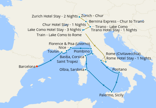 Cruise Itinerary Map